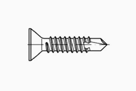 SELF DRILLING SCREWS WITH COUNTERSUNK HEAD/ SIX LOBE DRIVE