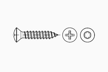 RAISED COUNTERSUNK HEAD TAPPING SCREWS